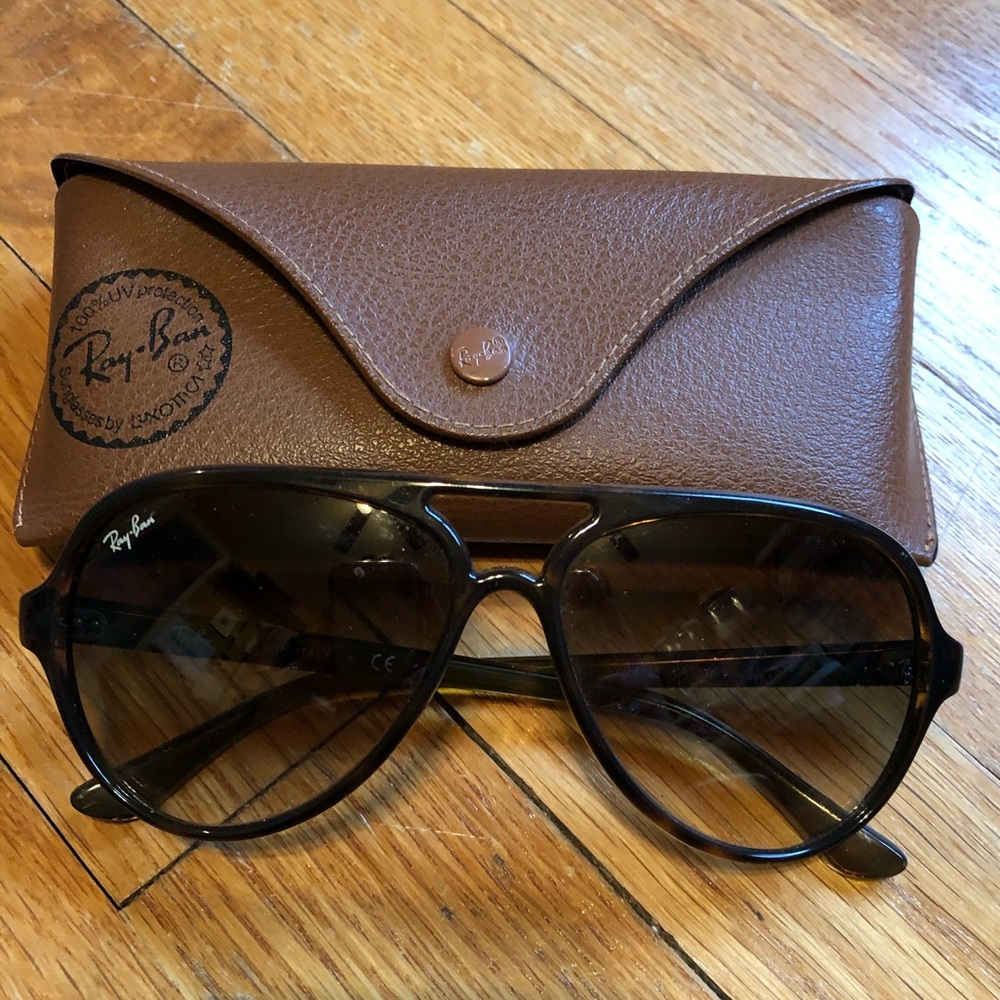 Ray-Ban Unisex Brow Bar Aviator Sunglasses, 59mm - Picture 1 of 3